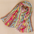 Top quality premium neck wear elephant printing chiffon crepe scarf scarves wholesale